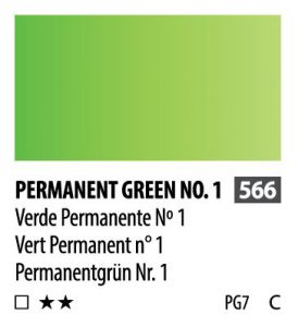 آبرنگ فوق آرتیست شین هان PWC سری Cرنگ (permanent green no.1)