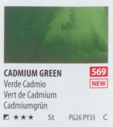 آبرنگ فوق آرتیست شین هان PWC سری C رنگ (cadmium green569)