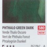 آبرنگ فوق آرتیست شین هان PWC سری A رنگ (phthalo green dark580)