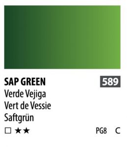 آبرنگ فوق آرتیست شین هان PWC سریC رنگ (sap green589)