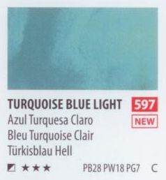 آبرنگ فوق آرتیست شین هان PWC سریC رنگ (turquoise bluelight597)