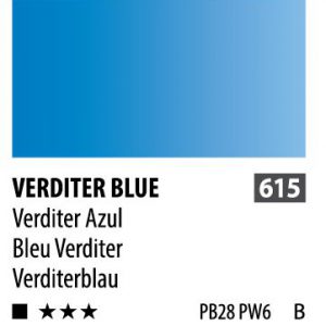 آبرنگ فوق آرتیست شین هان PWC سری B رنگ (verditer blue615)