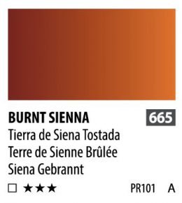 آبرنگ فوق آرتیست شین هان PWC سری A رنگ (Burnt Sienna 665)