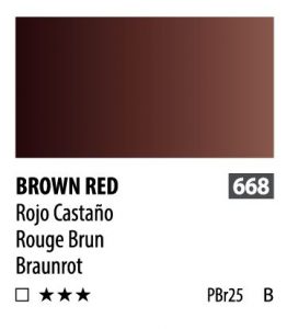 رنگ آبرنگ فوق آرتیست شین هان PWC سری B رنگ (Brown red 668)