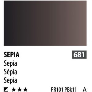 رنگ آبرنگ فوق آرتیست شین هان PWC سری A رنگ (Sepia 681)