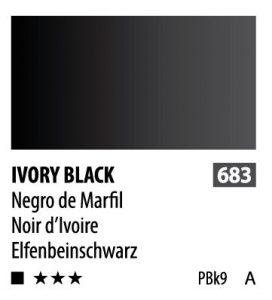 رنگ آبرنگ فوق آرتیست شین هان PWC سری A رنگ (IVORY BLACK 683)