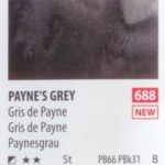 آبرنگ فوق آرتیست شین هان PWC سری B رنگ (PAYNE`GREY 688)