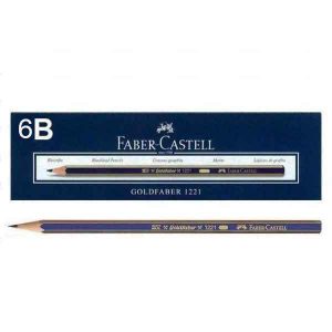 مداد طراحی فابر کاستل مدل گلد فابر با درجه سختی نوک 6B