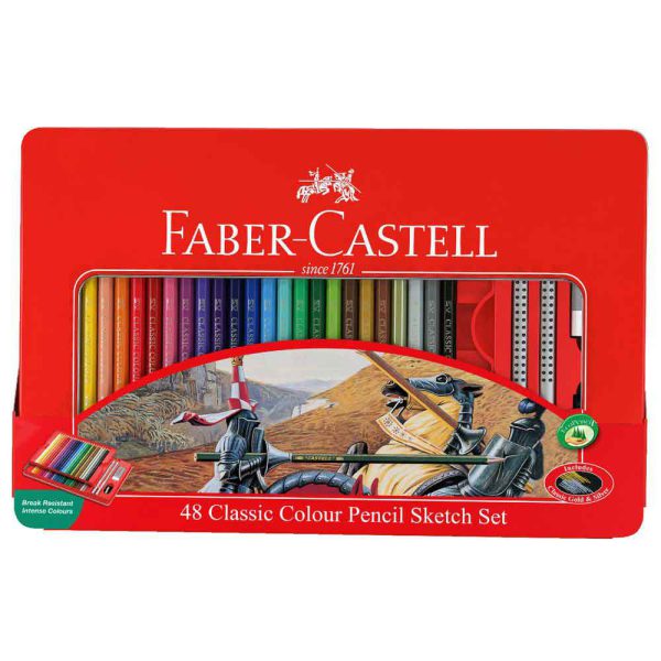 مداد رنگی 48 رنگ کلاسیک فابر کاستل