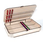 جعبه چوبی مداد رنگی 50 عددی هنر