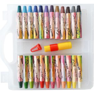 پاستل روغنی 24 رنگ لووکی همراه با مدادگیر