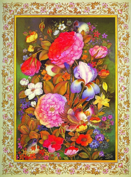 گل و مرغ نقاشي ايراني